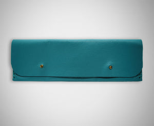 ARKWARD TEAL LEATHER PEN POUCH
