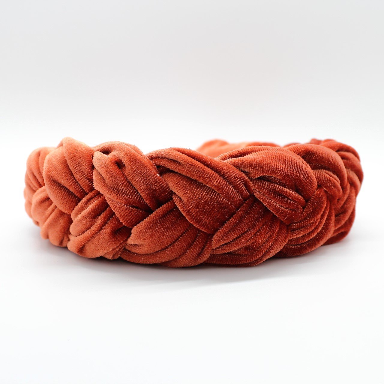 Baby Blue Velvet Braided Headband