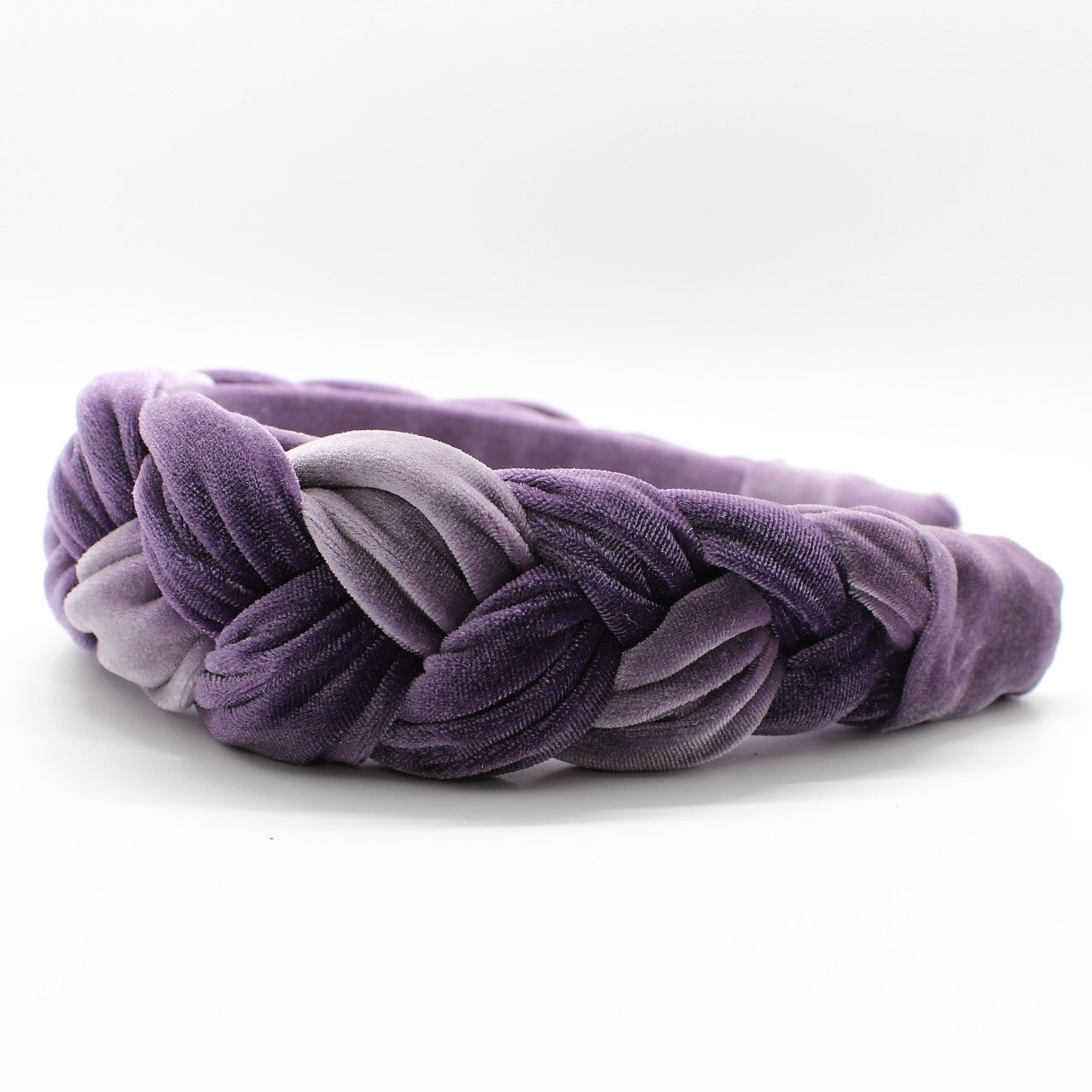 Lilac Ombre Velvet Braided Headband