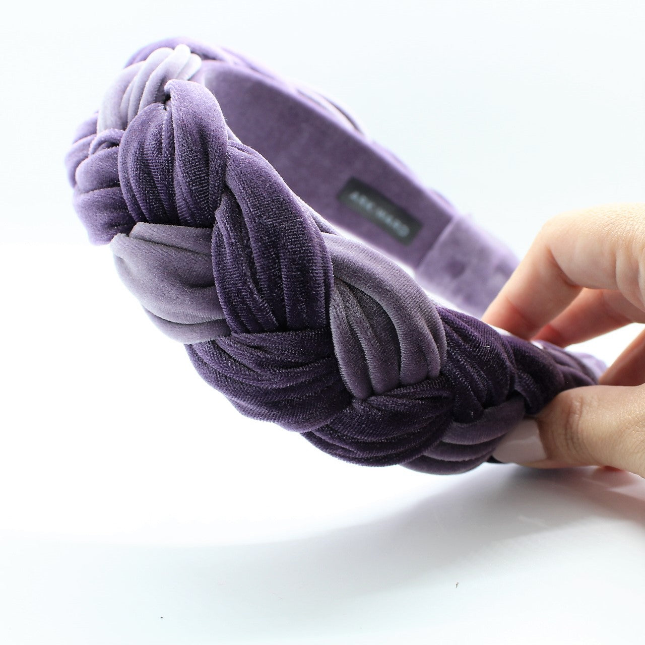 Lilac Ombre Velvet Braided Headband