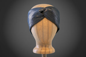 Arkward_black_shimmer_woman_turban_headband