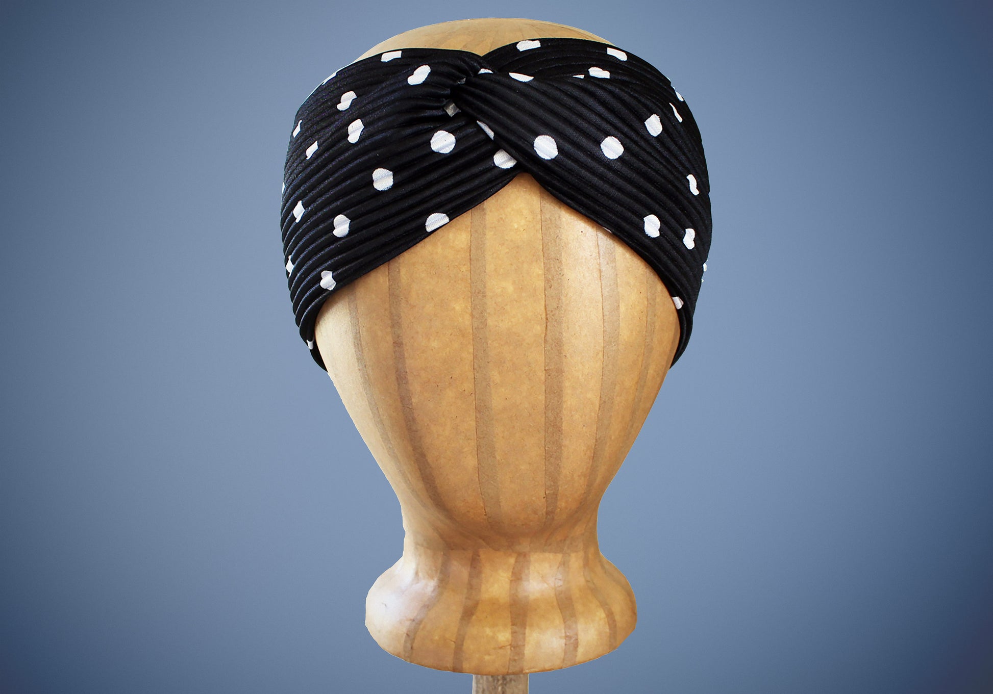 ARKWARD Black and white Polka Dot Turban Headband