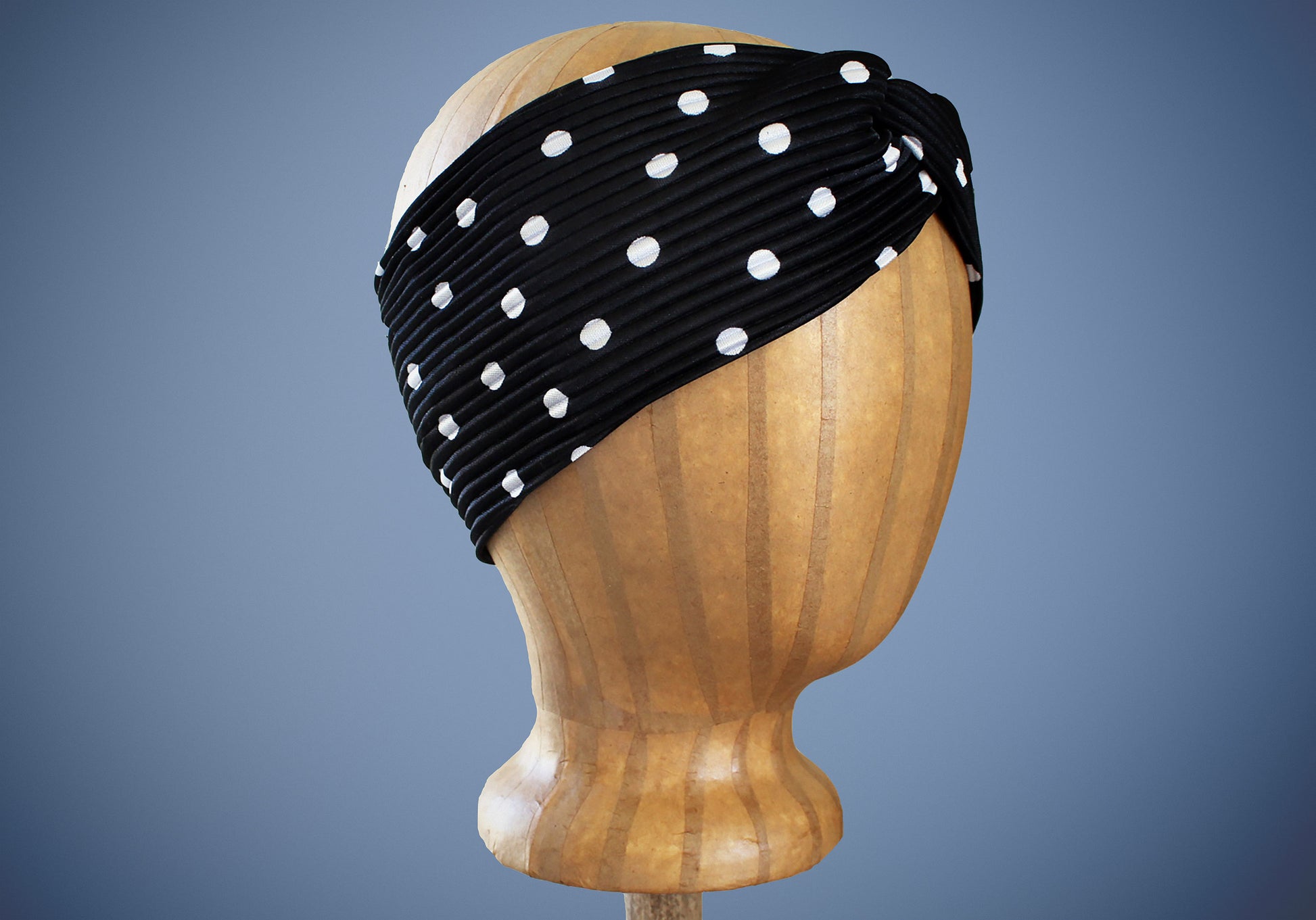 ARKWARD Black and white Polka Dot Turban Headband