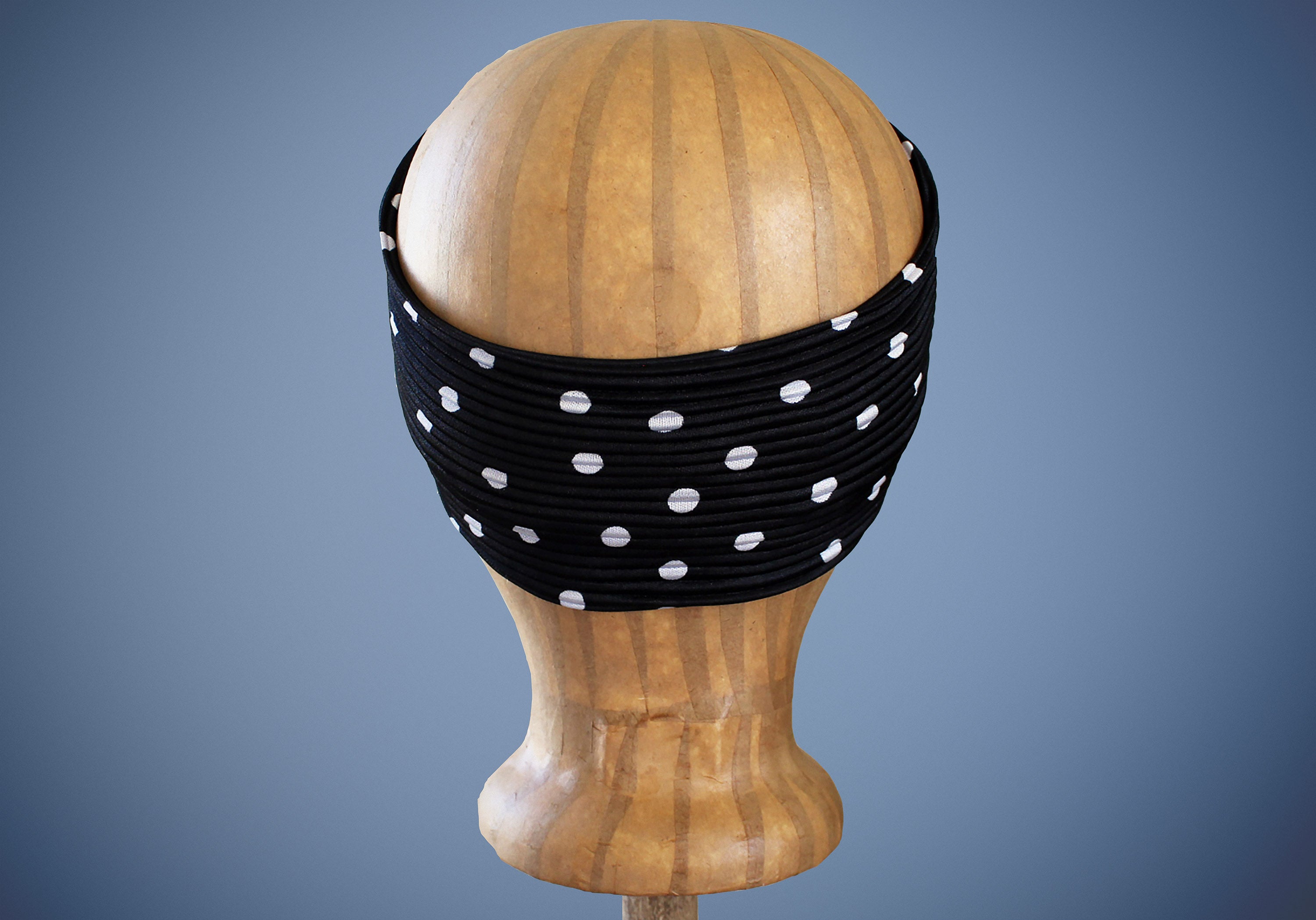 ARKWARD Black and white Polka Dot Turban Headband