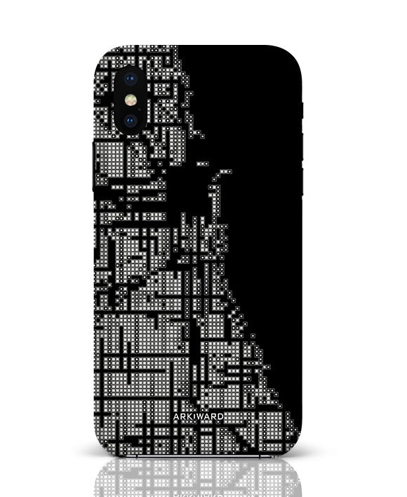 Arkward Black Chicago map iPhone case