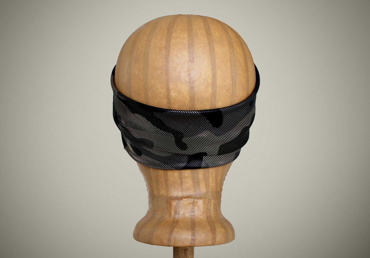 Camouflage Black and Gold Turban headband