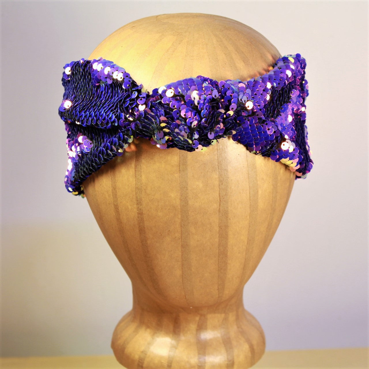 Arkward Purple Sequin Turban Headband