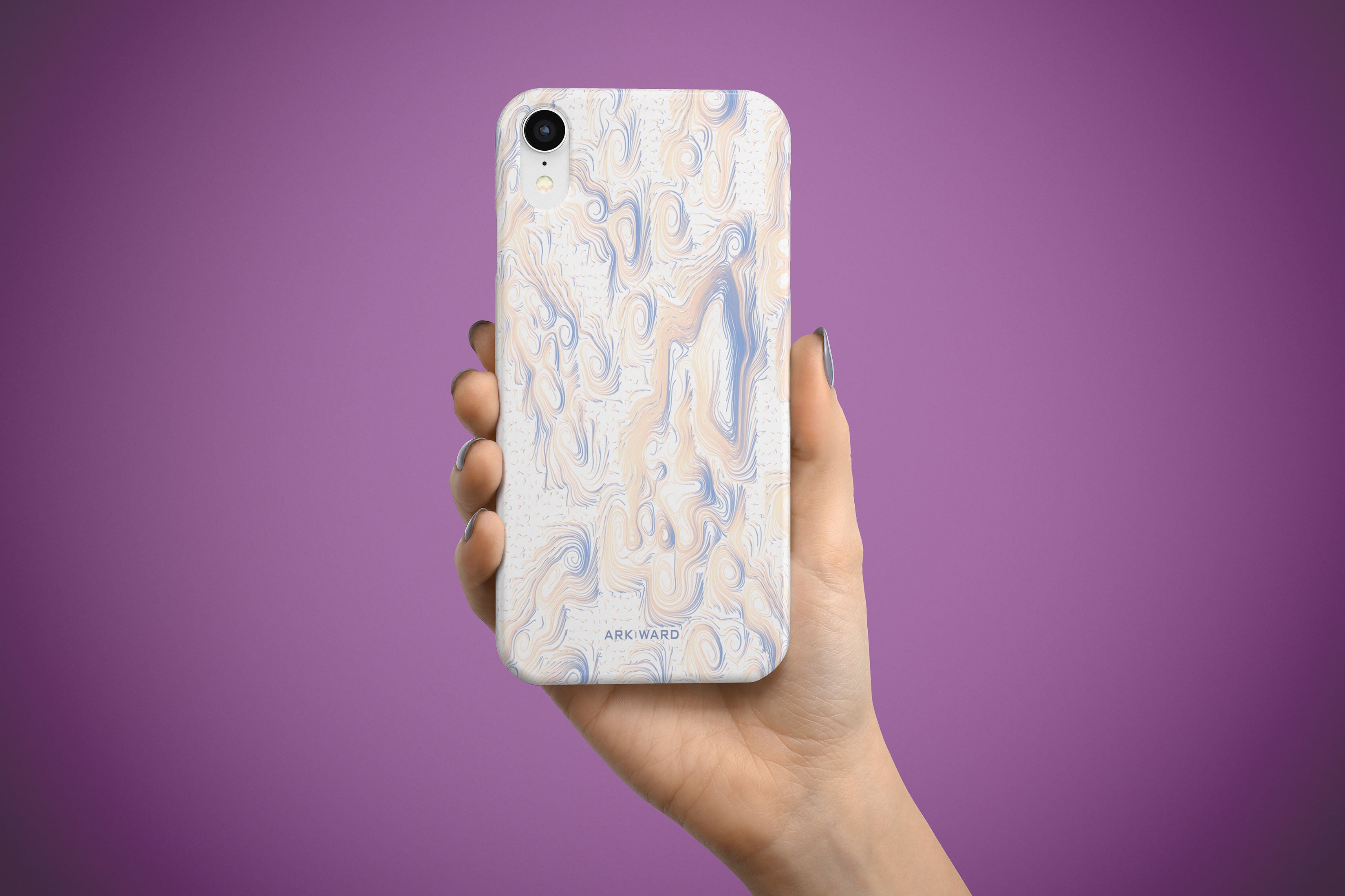Arkward Orchid Pastel Blue iPhone Case