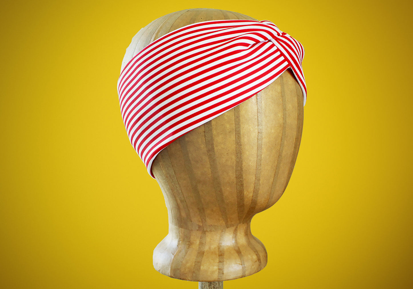 ARKWARD Red Striped Turban Headband