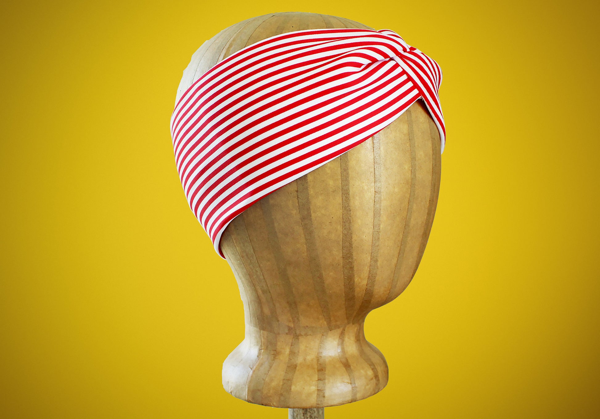 ARKWARD Red Striped Turban Headband