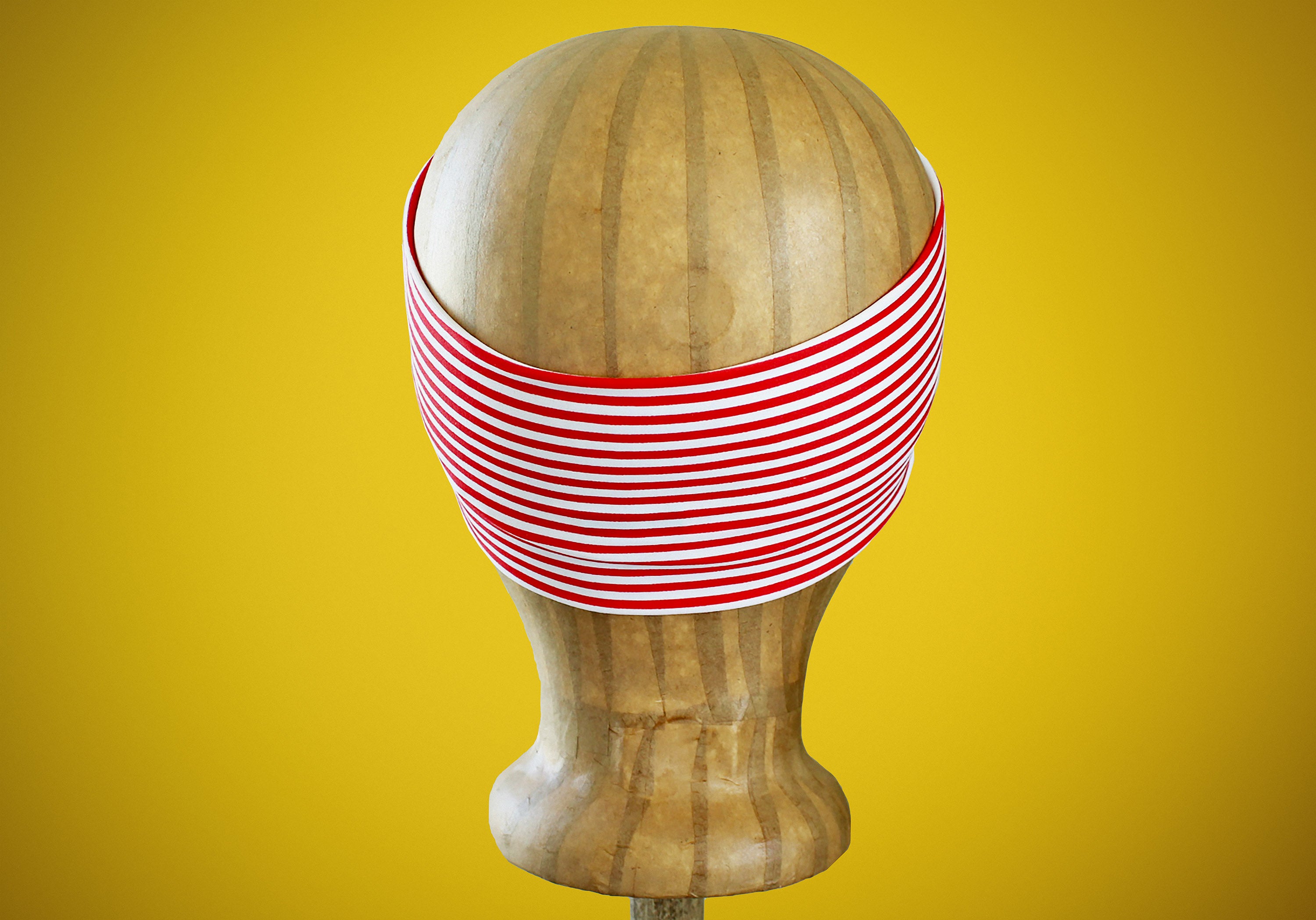 ARKWARD Red Striped Turban Headband