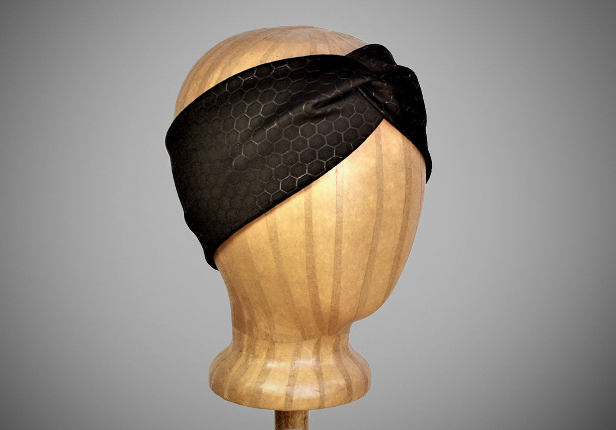 Arkward Black Honeycomb Turban Headband
