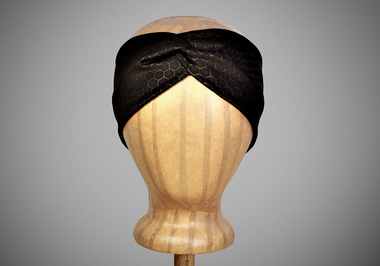 Arkward Black Honeycomb Turban Headband