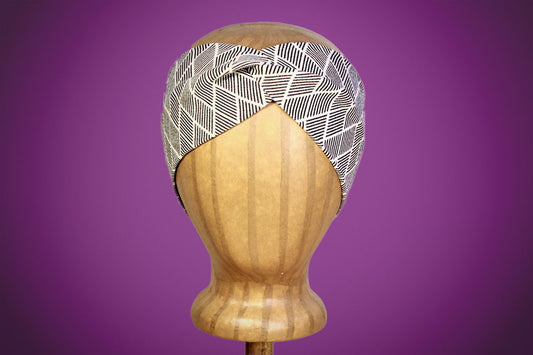 Arkward White Geometry Turban Headband