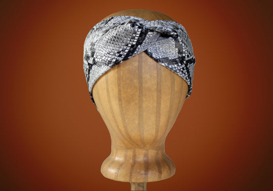 Snake Skin printed Turban Headband