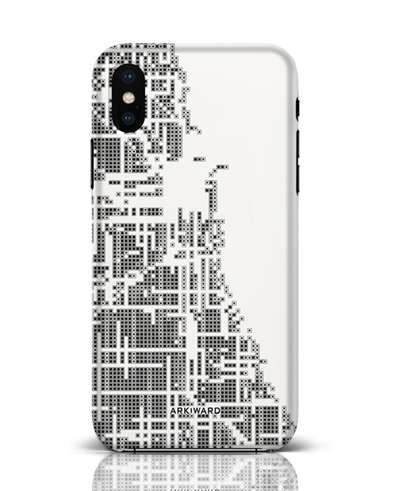 Arkward White Chicago map iPhone case