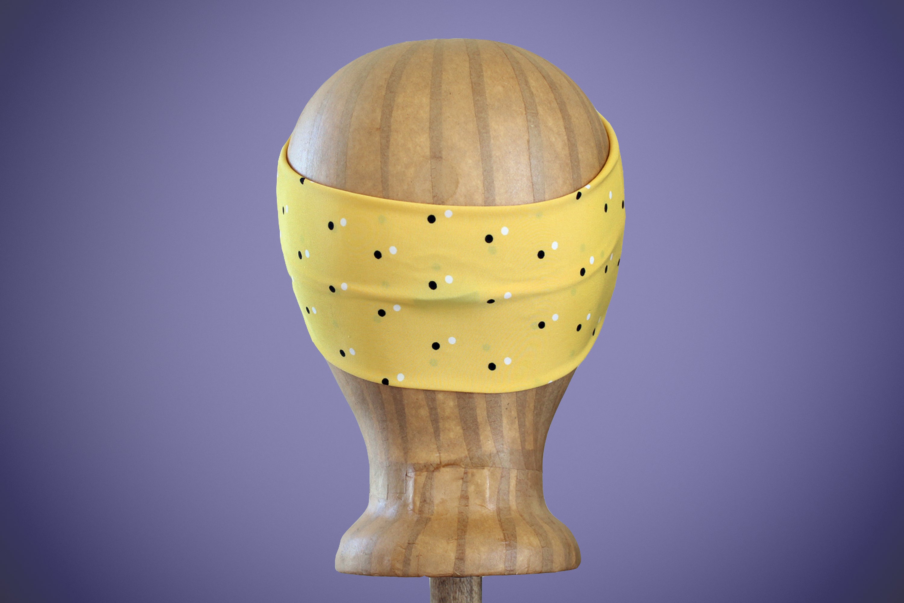 Yellow Polka Dot Turban Headband