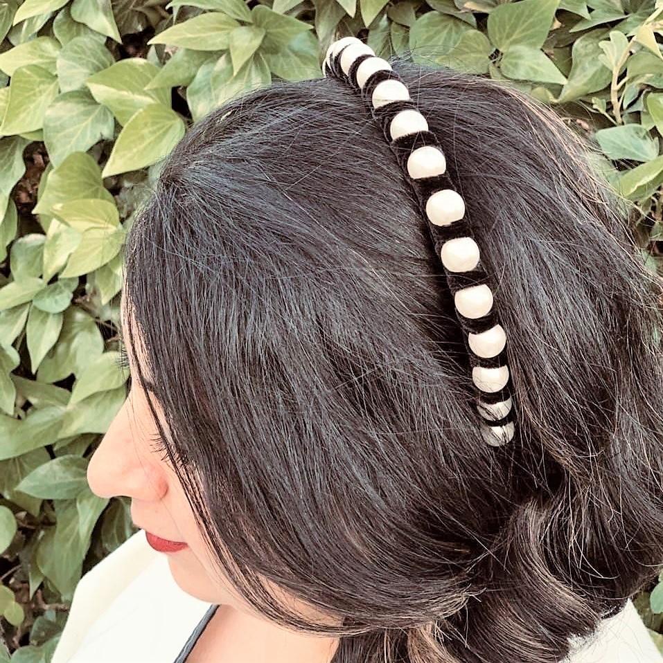 Pearl Baby Pink wrap Headband